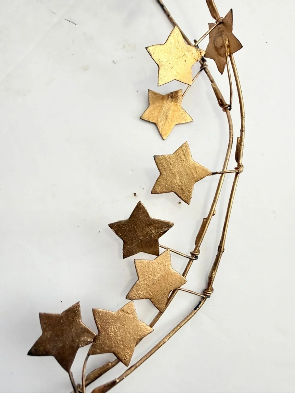 NOS NWT 5 Midwest of Cannon Falls Vintage Metal Star Garland Christmas 48” each